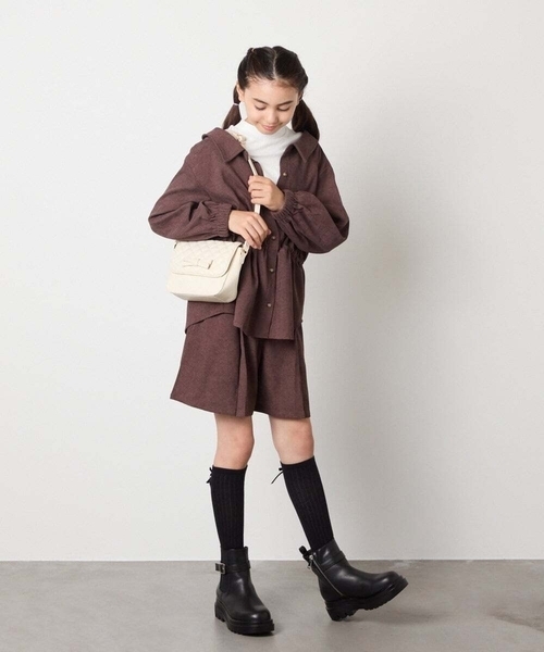 a.v.v（アーヴェヴェ）の「[KIDS]リボンハイソックス（ソックス/靴下・キッズ・ブラック/グレー・23/20）」の11枚目の写真