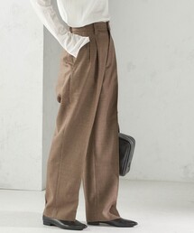 〈手洗い可能〉ウォッシャブル ウール タック パンツ