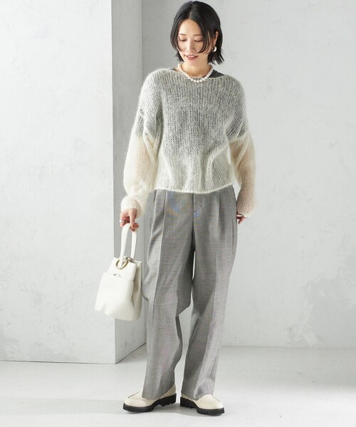 手洗い可能〉ウォッシャブル ウール タック パンツ（その他パンツ