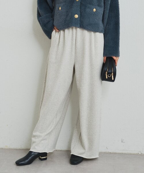 un dix cors（アンディコール）の「《大人なこなれ感》コットン裏毛イージーパンツ（スウェットパンツ・レディース・グレー/ブラウン・FREE）」の3枚目の写真