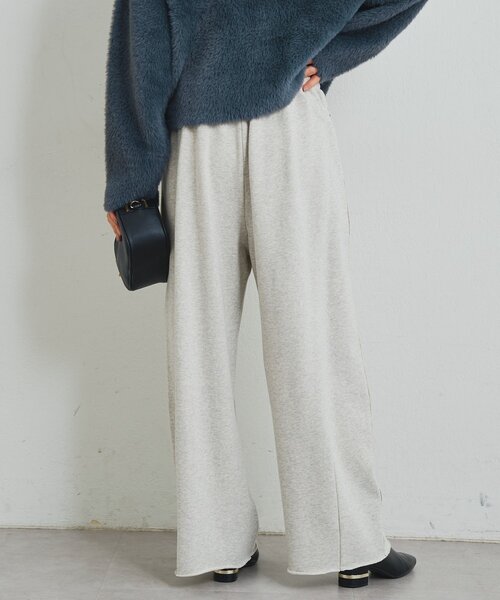 un dix cors（アンディコール）の「《大人なこなれ感》コットン裏毛イージーパンツ（スウェットパンツ・レディース・グレー/ブラウン・FREE）」の6枚目の写真