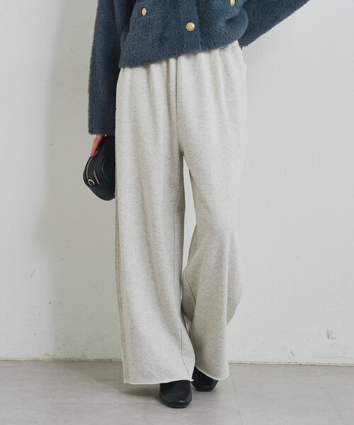 un dix cors（アンディコール）の「《大人なこなれ感》コットン裏毛イージーパンツ（スウェットパンツ・レディース・グレー/ブラウン・FREE）」の7枚目の写真