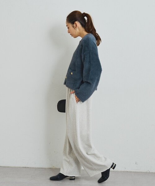 un dix cors（アンディコール）の「《大人なこなれ感》コットン裏毛イージーパンツ（スウェットパンツ・レディース・グレー/ブラウン・FREE）」の9枚目の写真