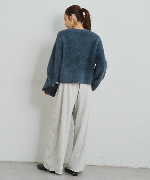 un dix cors（アンディコール）の「《大人なこなれ感》コットン裏毛イージーパンツ（スウェットパンツ・レディース・グレー/ブラウン・FREE）」の10枚目の写真