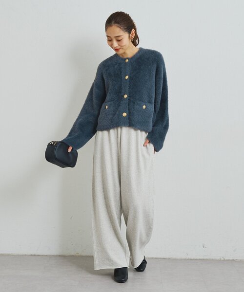 un dix cors（アンディコール）の「《大人なこなれ感》コットン裏毛イージーパンツ（スウェットパンツ・レディース・グレー/ブラウン・FREE）」の11枚目の写真