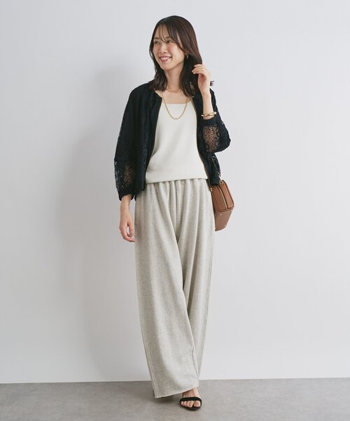 un dix cors（アンディコール）の「《大人なこなれ感》コットン裏毛イージーパンツ（スウェットパンツ・レディース・グレー/ブラウン・FREE）」の12枚目の写真