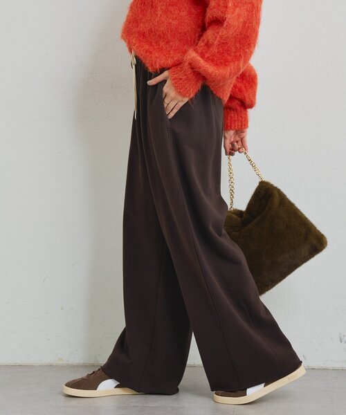 un dix cors（アンディコール）の「《大人なこなれ感》コットン裏毛イージーパンツ（スウェットパンツ・レディース・グレー/ブラウン・FREE）」の21枚目の写真