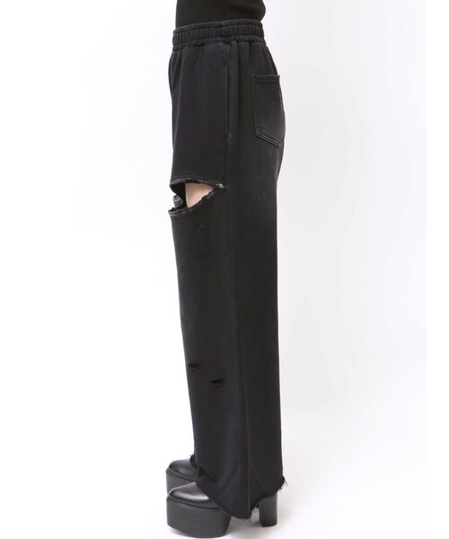 EMODA(エモダ)の「ホールクラッシュスウェットパンツ(スウェットパンツ・レディース・ブラック/グレー・FREE)」の12枚目の写真