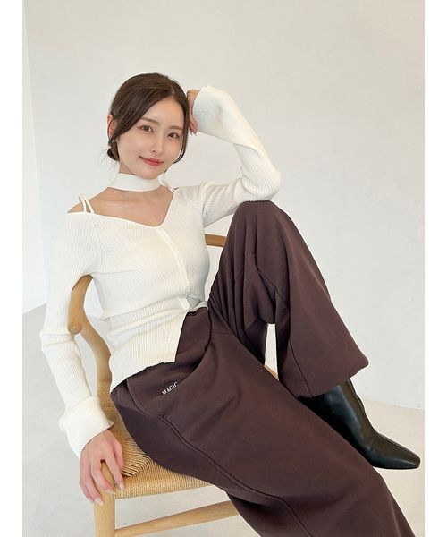 SNIDEL(スナイデル)の「【NUTMEG】コラボスウェットパンツ(その他パンツ・レディース・グレー/ホワイト/グリーン/ブラウン・F)」の6枚目の写真