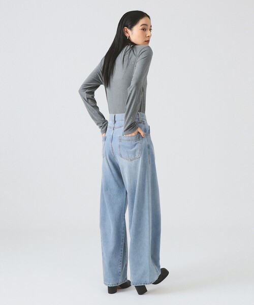 Ray BEAMS（レイビームス）の「ホットフィックス クルーネック カットソー（Tシャツ/カットソー・レディース・ブラック/シルバー・ONE SIZE）」の5枚目の写真