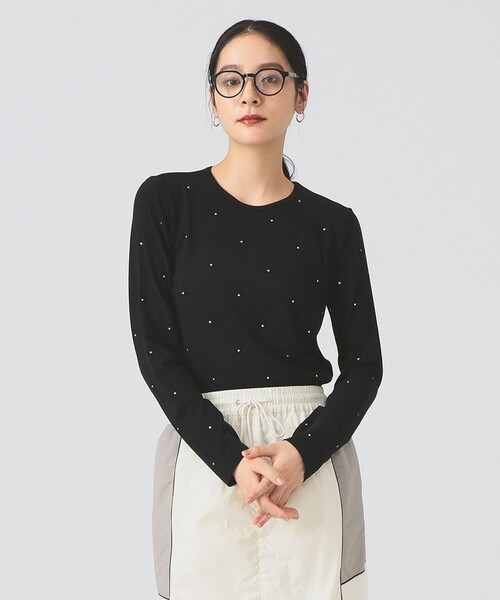 Ray BEAMS（レイビームス）の「ホットフィックス クルーネック カットソー（Tシャツ/カットソー・レディース・ブラック/シルバー・ONE SIZE）」の10枚目の写真