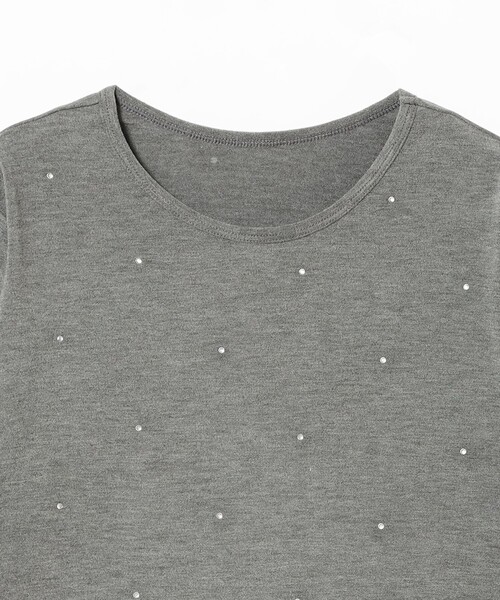 Ray BEAMS（レイビームス）の「ホットフィックス クルーネック カットソー（Tシャツ/カットソー・レディース・ブラック/シルバー・ONE SIZE）」の12枚目の写真