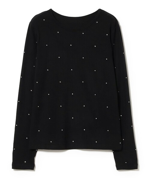 Ray BEAMS（レイビームス）の「ホットフィックス クルーネック カットソー（Tシャツ/カットソー・レディース・ブラック/シルバー・ONE SIZE）」の16枚目の写真