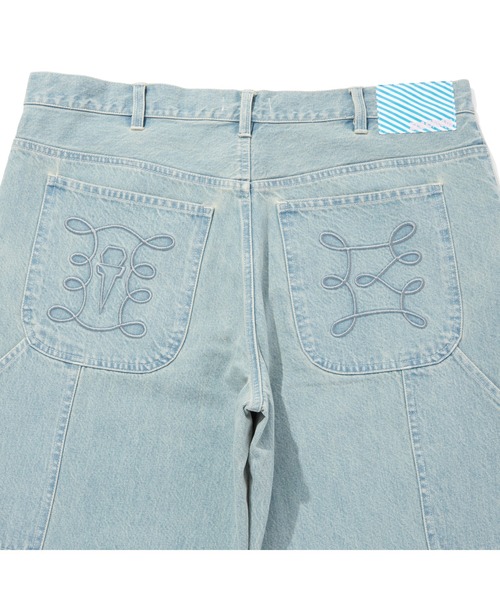 ICECREAM(アイスクリーム)の「APPLIQUE LOGO BUGGY DENIM PANTS(デニムパンツ・メンズ・ブラック/ライトブルー/ブルー・SMALL/MEDIUM/LARGE/X-LARGE)」の18枚目の写真