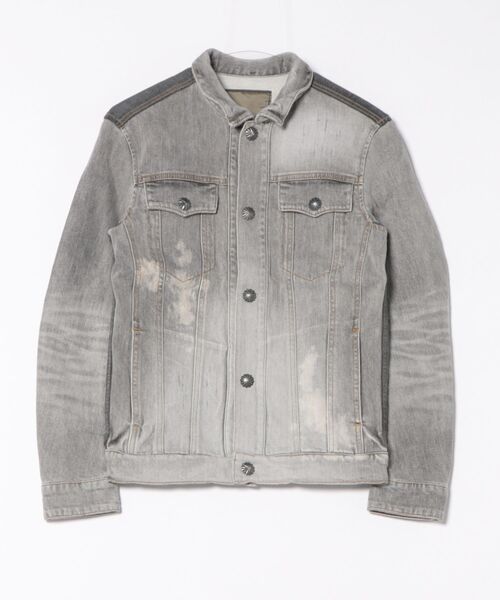 AYUITE（アユイテ）の「《AYUITE》ﾃﾞﾆﾑ Gｼﾞｬﾝ（デニムジャケット・メンズ・インディゴブルー/ブラック・MEDIUM/SMALL）」の2枚目の写真