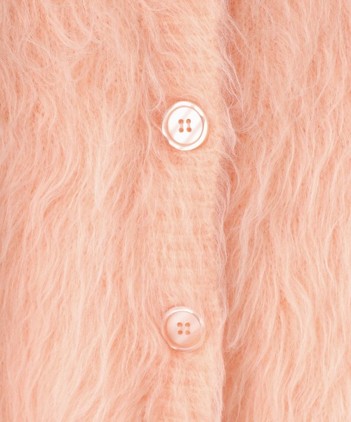 LOWRYS FARM（ローリーズファーム）の「シャギーロングＶカーディガン　595935（カーディガン/ボレロ・レディース・アイボリー/グレー/ピンク/イエロー・FREE）」の13枚目の写真