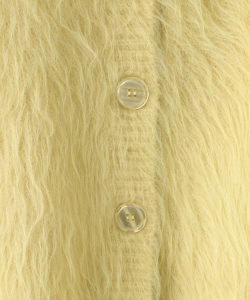 LOWRYS FARM（ローリーズファーム）の「シャギーロングＶカーディガン　595935（カーディガン/ボレロ・レディース・アイボリー/グレー/ピンク/イエロー・FREE）」の14枚目の写真