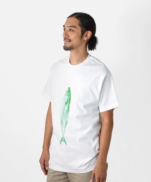 PAPERSKY(ペーパースカイ)の「PAPERSKY ペーパースカイ SABA T サバTシャツ(Tシャツ/カットソー・レディース・ホワイト系その他・S/M/L)」の4枚目の写真