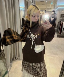 Never mind the XU / Chikashitsu+ | 【Nerd out XU】knit hood muffler / 【ナードアウトエックスユー】ニットフードマフラー(マフラー)