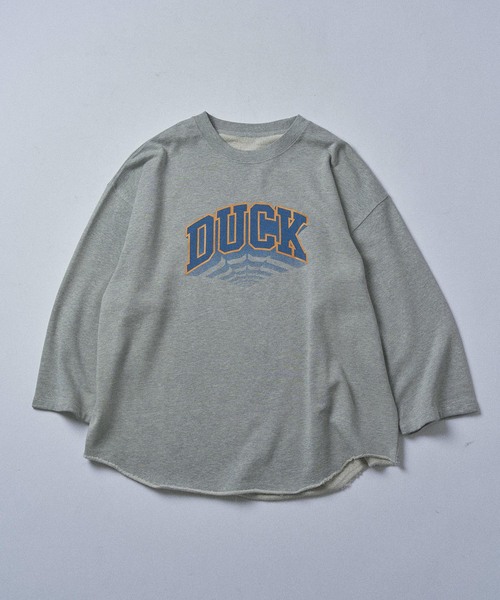 B.C STOCK（ベーセーストック）の「【GOOD OLD SHOP】ヴィンテージ加工 9分袖 スウェットTシャツ（Tシャツ/カットソー・メンズ・ブラック系その他/グレー/ブラック/ネイビー/ホワイト/レッド・FREE）」の4枚目の写真