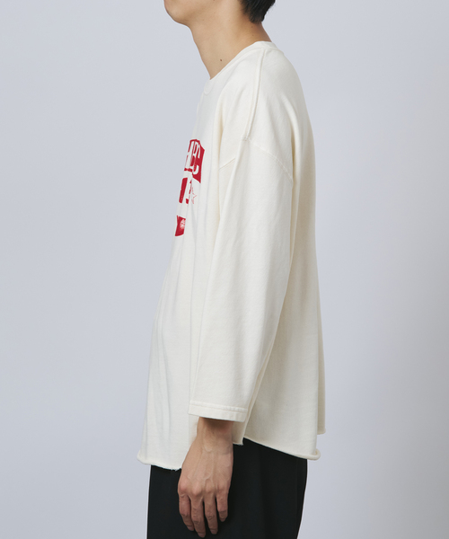 B.C STOCK（ベーセーストック）の「【GOOD OLD SHOP】ヴィンテージ加工 9分袖 スウェットTシャツ（Tシャツ/カットソー・メンズ・ブラック系その他/グレー/ブラック/ネイビー/ホワイト/レッド・FREE）」の9枚目の写真