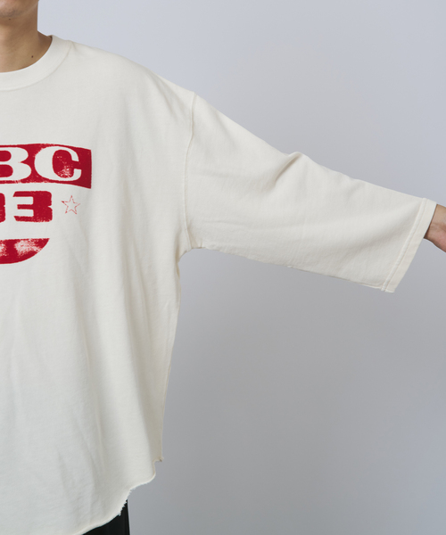 B.C STOCK（ベーセーストック）の「【GOOD OLD SHOP】ヴィンテージ加工 9分袖 スウェットTシャツ（Tシャツ/カットソー・メンズ・ブラック系その他/グレー/ブラック/ネイビー/ホワイト/レッド・FREE）」の13枚目の写真