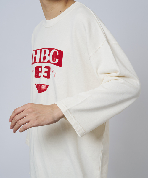 B.C STOCK（ベーセーストック）の「【GOOD OLD SHOP】ヴィンテージ加工 9分袖 スウェットTシャツ（Tシャツ/カットソー・メンズ・ブラック系その他/グレー/ブラック/ネイビー/ホワイト/レッド・FREE）」の14枚目の写真