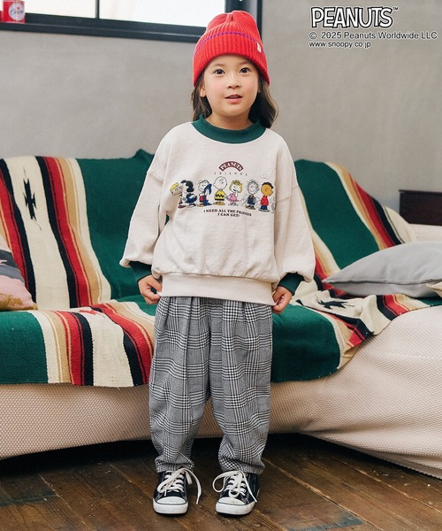 F.O.KIDS（エフオーキッズ）の「F.O.KIDS/エフオーキッズ PEANUTS レトロPOP クルーネック 4柄トレーナー ビッグシルエット（スウェット・キッズ・パープル/イエロー/レインボー/キナリ・130/140/150/160）」の20枚目の写真