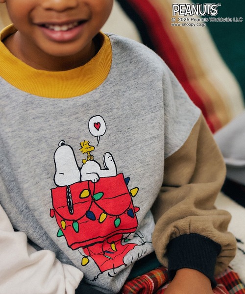 F.O.KIDS（エフオーキッズ）の「F.O.KIDS/エフオーキッズ PEANUTS レトロPOP クルーネック 4柄トレーナー ビッグシルエット（スウェット・キッズ・パープル/イエロー/レインボー/キナリ・130/140/150/160）」の18枚目の写真