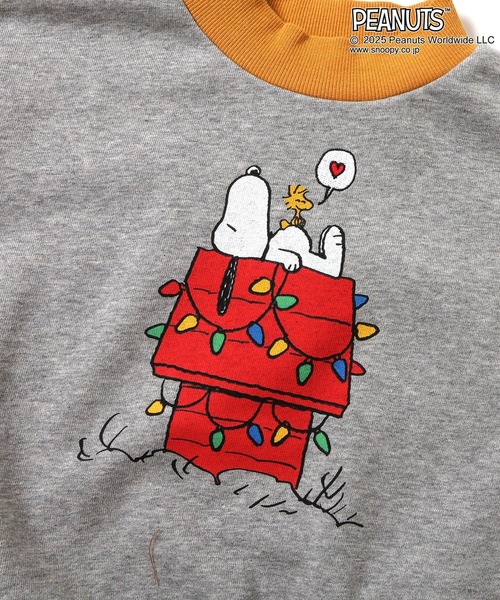 F.O.KIDS（エフオーキッズ）の「F.O.KIDS/エフオーキッズ PEANUTS レトロPOP クルーネック 4柄トレーナー ビッグシルエット（スウェット・キッズ・パープル/イエロー/レインボー/キナリ・130/140/150/160）」の16枚目の写真