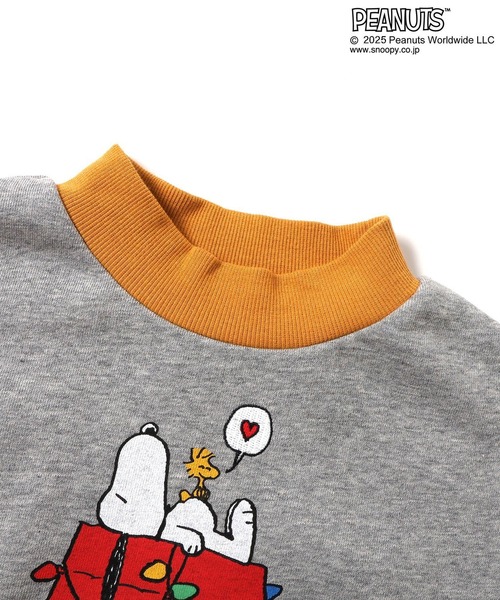 F.O.KIDS（エフオーキッズ）の「F.O.KIDS/エフオーキッズ PEANUTS レトロPOP クルーネック 4柄トレーナー ビッグシルエット（スウェット・キッズ・パープル/イエロー/レインボー/キナリ・130/140/150/160）」の7枚目の写真