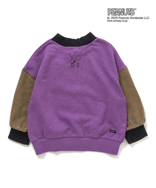 F.O.KIDS（エフオーキッズ）の「F.O.KIDS/エフオーキッズ PEANUTS レトロPOP クルーネック 4柄トレーナー ビッグシルエット（スウェット・キッズ・パープル/イエロー/レインボー/キナリ・130/140/150/160）」の6枚目の写真