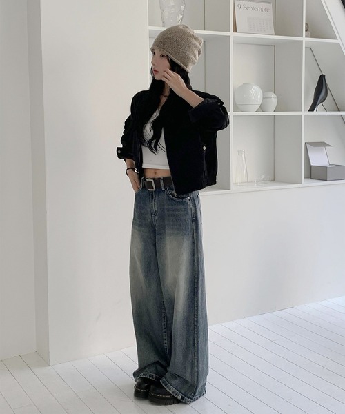 LAFFMO（ラフモ）の「ジップアップショートジャケット（その他アウター・レディース・ブラック/ブラウン・S/M）」の7枚目の写真