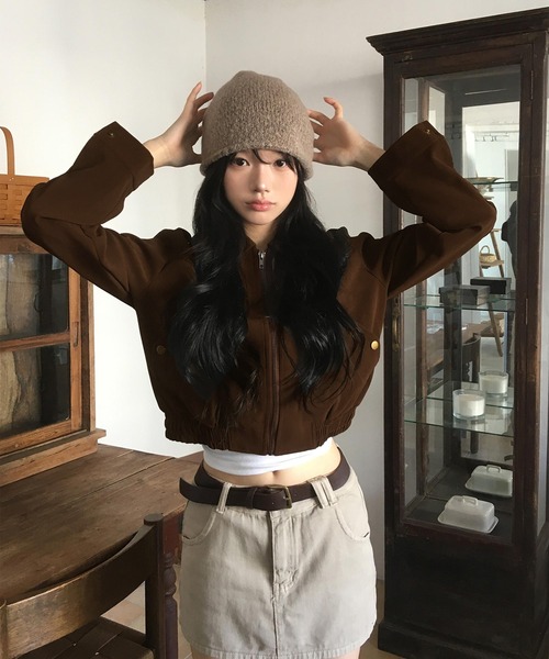 LAFFMO（ラフモ）の「ジップアップショートジャケット（その他アウター・レディース・ブラック/ブラウン・S/M）」の22枚目の写真