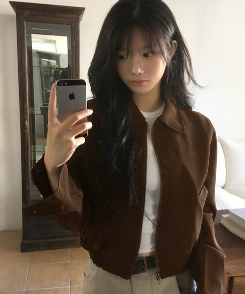 LAFFMO（ラフモ）の「ジップアップショートジャケット（その他アウター・レディース・ブラック/ブラウン・S/M）」の20枚目の写真