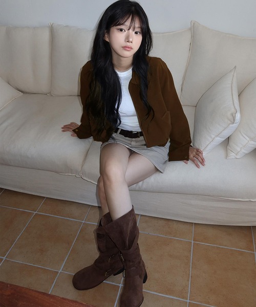 LAFFMO（ラフモ）の「ジップアップショートジャケット（その他アウター・レディース・ブラック/ブラウン・S/M）」の16枚目の写真