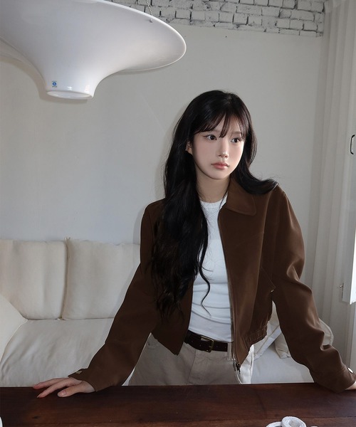 LAFFMO（ラフモ）の「ジップアップショートジャケット（その他アウター・レディース・ブラック/ブラウン・S/M）」の15枚目の写真