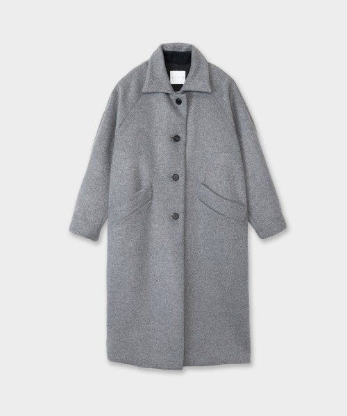 CINOH(チノ)の「BEAVER CLOTH LONG COAT(その他アウター・レディース・グレー・38/36)」の2枚目の写真