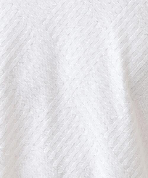 THE SHOP TK （ザ ショップ ティーケー ）の「リンクスジャカード長袖Tシャツ【サスティナブル素材使用/洗濯機OK】（Tシャツ/カットソー・メンズ・オフホワイト/ライトグレー/ブラック・03/02/01/04）」の7枚目の写真