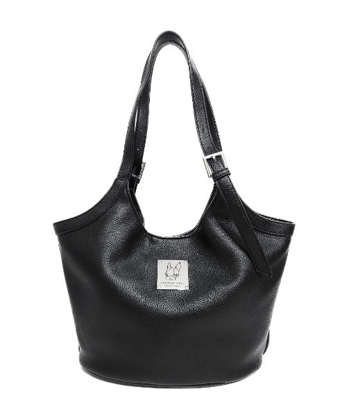 CRYSTAL BALL(クリスタルボール)の「ヒッピープレートバケットバッグ(トートバッグ・レディース・ブラック/オフホワイト/キャメル・FREE)」の2枚目の写真