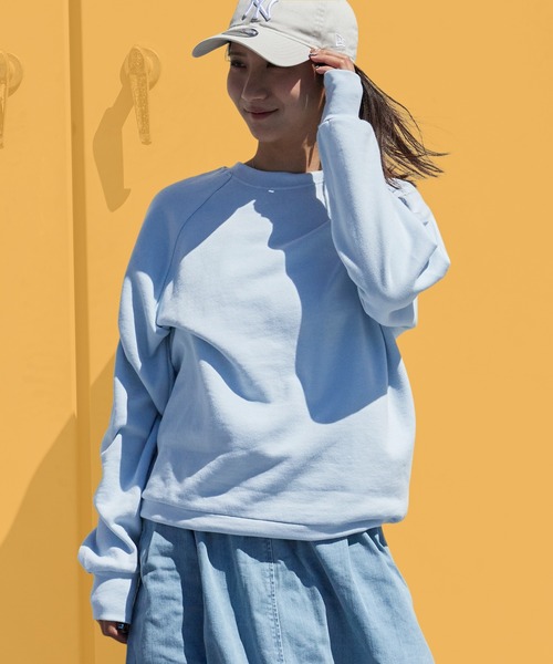 Healthknit(ヘルスニット)の「Healthknit/ヘルスニット Healthknit CLASSIC SWEAT CREW NECK L/S ラグランスリーブ スタンダードウェイト スウェット(スウェット・メンズ・ブラック/ネイビー/グレー/ホワイト/サックスブルー・M/L/XL)」の5枚目の写真