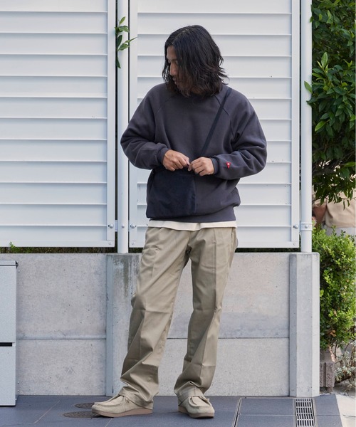 Healthknit(ヘルスニット)の「Healthknit/ヘルスニット Healthknit CLASSIC SWEAT CREW NECK L/S ラグランスリーブ スタンダードウェイト スウェット(スウェット・メンズ・ブラック/ネイビー/グレー/ホワイト/サックスブルー・M/L/XL)」の13枚目の写真