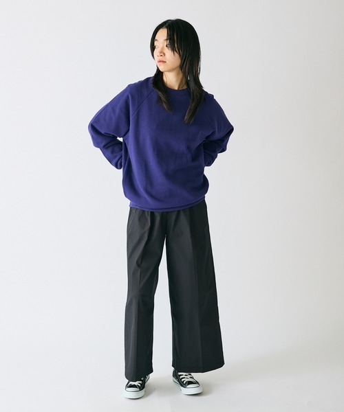 Healthknit(ヘルスニット)の「Healthknit/ヘルスニット Healthknit CLASSIC SWEAT CREW NECK L/S ラグランスリーブ スタンダードウェイト スウェット(スウェット・メンズ・ブラック/ネイビー/グレー/ホワイト/サックスブルー・M/L/XL)」の9枚目の写真