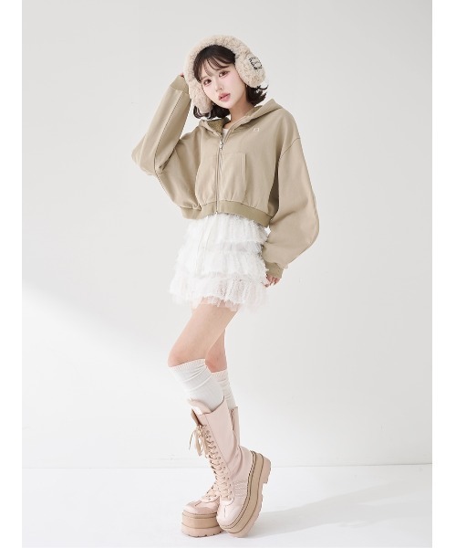 Darich(ダーリッチ)の「ユーズドルックスウェットパーカー(パーカー・レディース・チャコールグレー/レッド/ベージュ・FREE)」の20枚目の写真