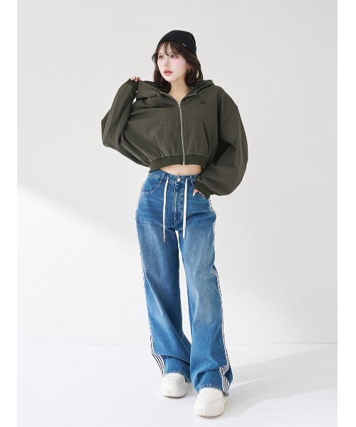 ユーズドルックフリルスウェットパンツ（スウェットパンツ）｜Darich