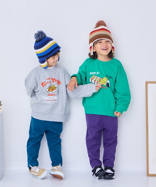 セール】ビッグシルエットジャパニーズプリントトレーナー（スウェット