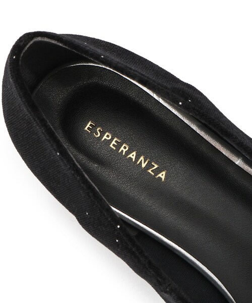 ESPERANZA(エスペランサ)の「ラメベルベットダブルリボンパンプス(パンプス・レディース・ブラック系2/ブルー系2/ベージュ系2/ピンク系7・22.5cm/23.0cm/23.5cm/24.0cm/24.5cm)」の8枚目の写真