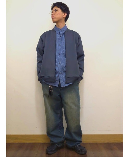 BACK NUMBER（バックナンバー）の「【BACK NUMBER】杢ダンボールジップブルゾン（その他トップス・メンズ・ダークグレー/オリーブ・L/XL/M）」の11枚目の写真