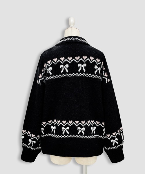 新品未使用　カウチンニット フルジップうさぎカウチンニット（ニット/セーター）｜Honey Cinnamon