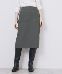 index | ストレッチタイトスカート【洗濯機OK/防シワ/抗ピル】《S～3L》(スカート)